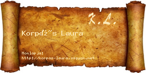 Korpás Laura névjegykártya