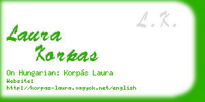 laura korpas business card